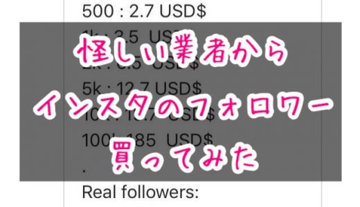 インスタのフォロワー1万人を海外の怪しい業者から購入してみた