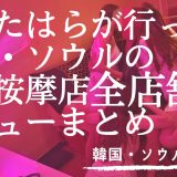 【2024年度完全版】たはらが行った韓国・ソウルの韓国按摩全店舗レビューまとめ【韓国風俗】